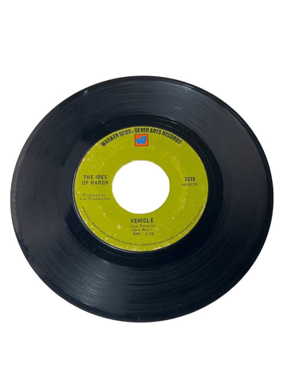 The Ides Of March Vehicle / Lead Me Home Gently 45 RPM Vinyl Warner Bros 7378 R4